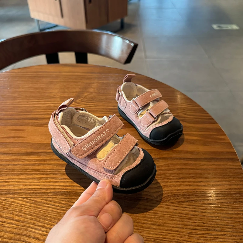 夏季女宝宝幼儿软底防滑包头女童鞋学步鞋男宝宝鞋夏天周岁婴儿鞋