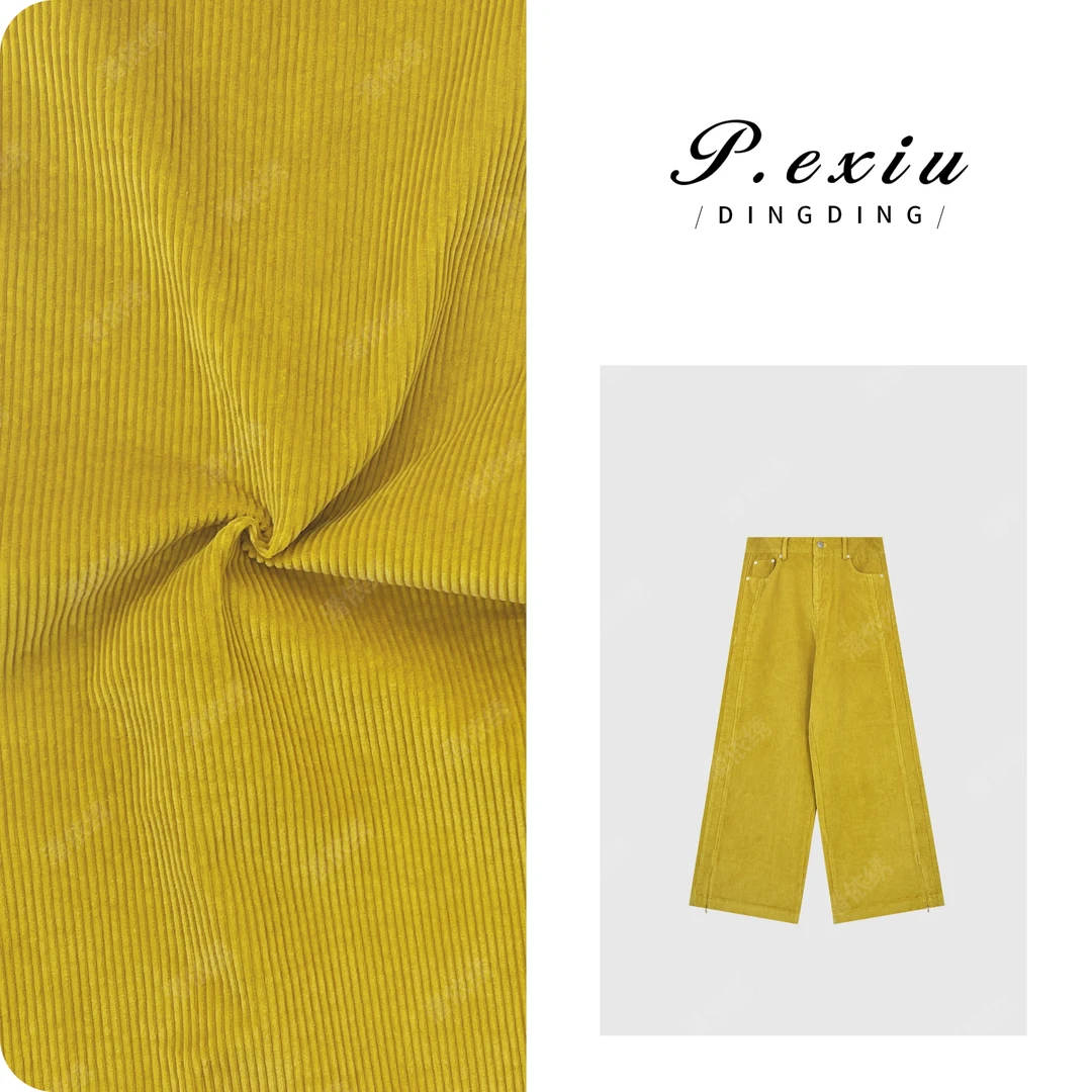 PanYiXiu/潘依绣100%棉灯芯绒明亮色时髦百搭休闲裤 WH00271