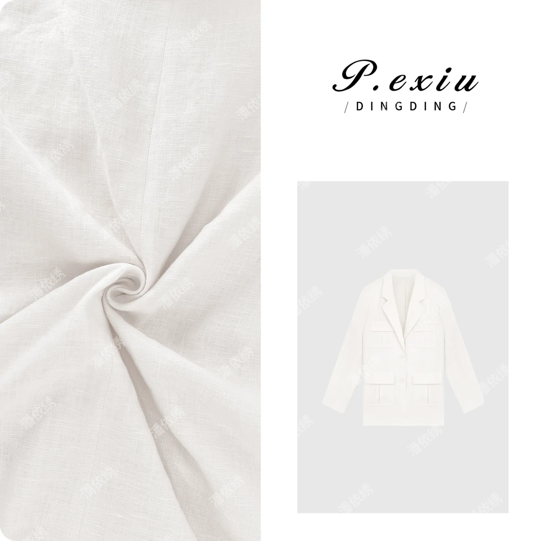 PanYiXiu/潘依绣100%亚麻工装风高级感气质西装外套 M0726
