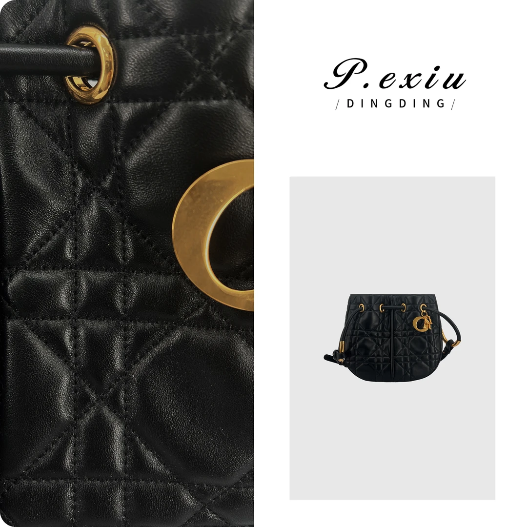 PanYiXiu/潘依绣羊皮金属手柄高级感小香菱格手提单肩包 BL8312