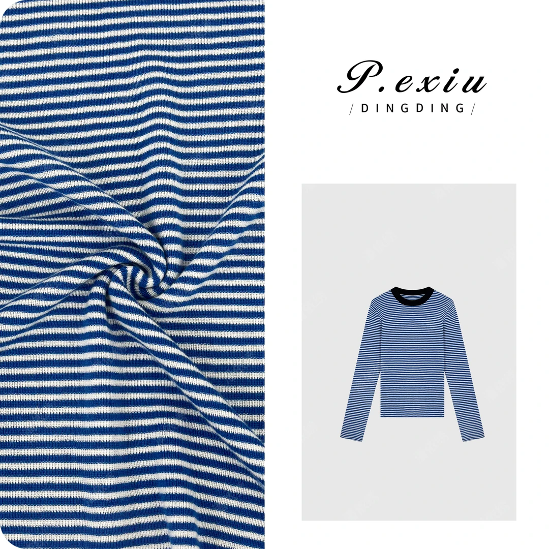 PanYiXiu/潘依绣【北海道】羊-毛氛围感条纹针织长袖上衣 ZZ0685