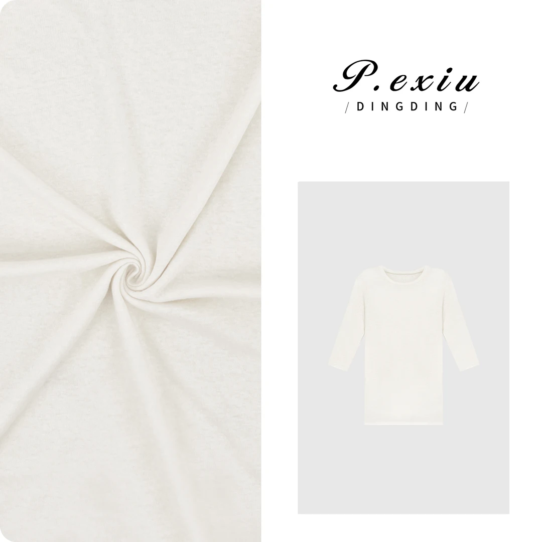 PanYiXiu/潘依绣亚麻经典基础款软糯肤感中袖打底T恤 M0807