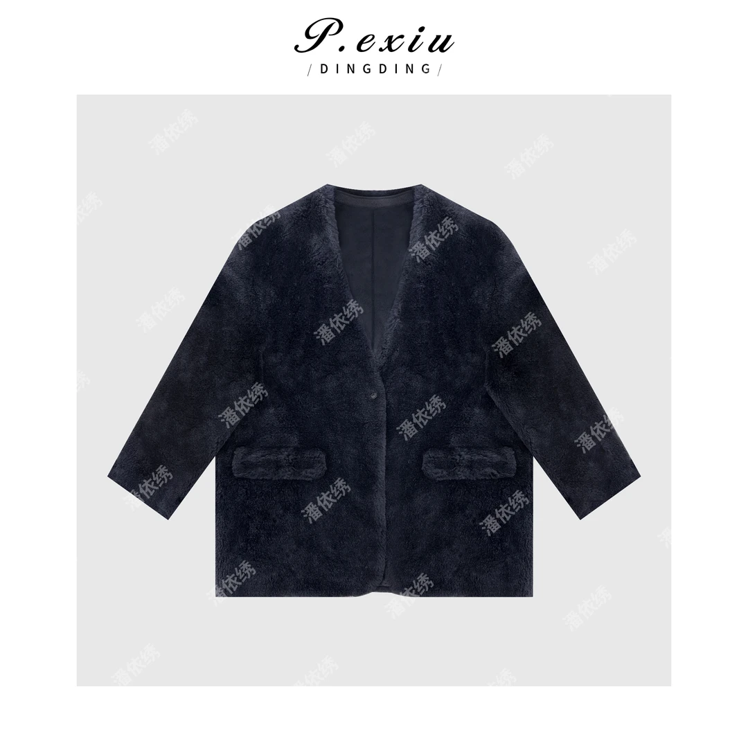 PanYiXiu/潘依绣100%羊毛复古高级感时髦气质短外套 Q1000