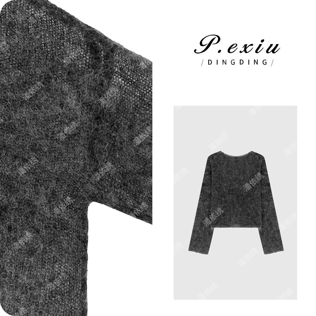 PanYiXiu/潘依绣【温暖定律】马海毛羊毛软糯高级感针织上衣 ZZ0588