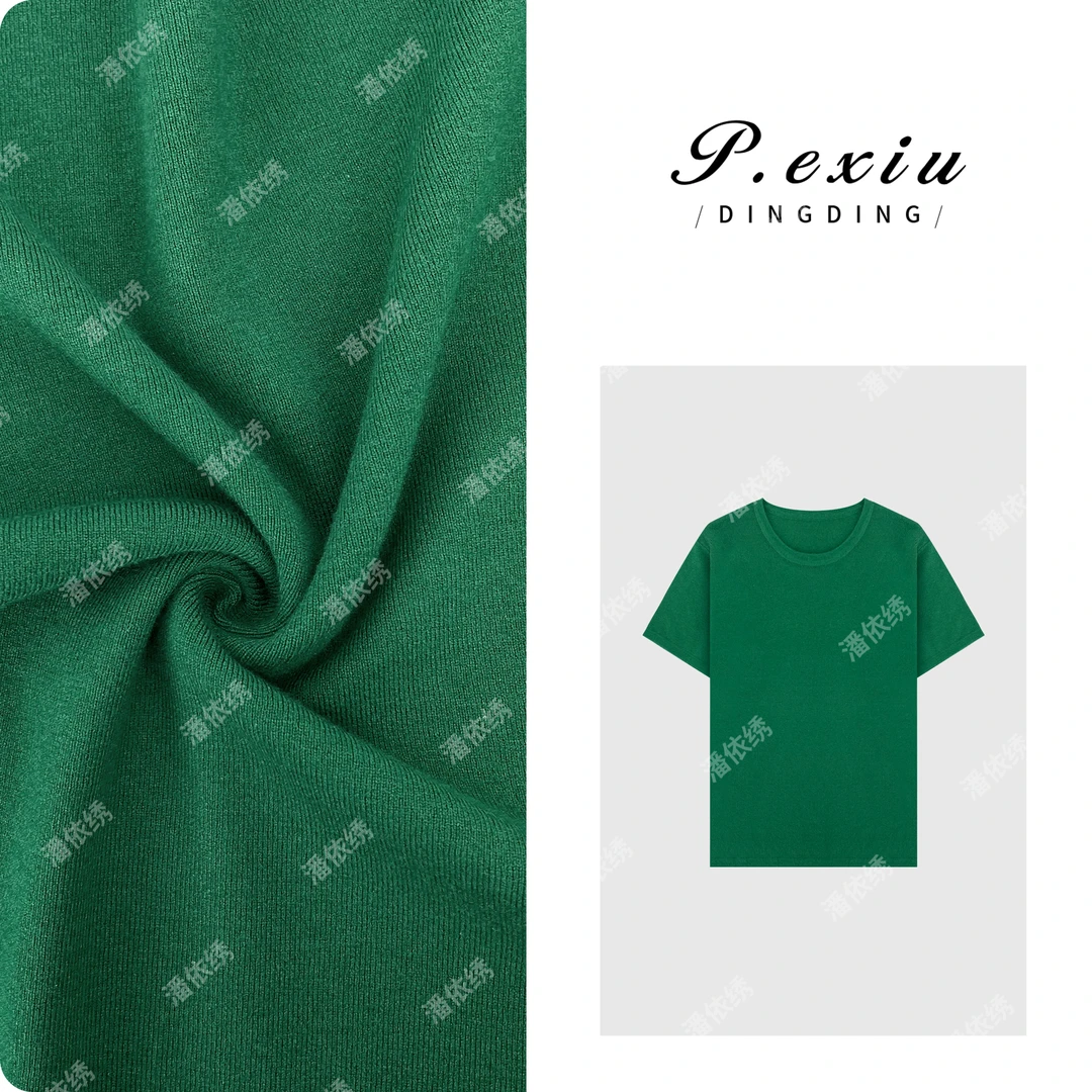 PanYiXiu/潘依绣简约风秋冬螺纹圆领短袖针织毛衣 D398