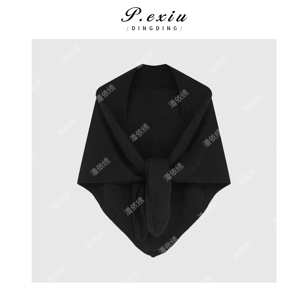 羊-毛优雅气质大三角披肩Q7831