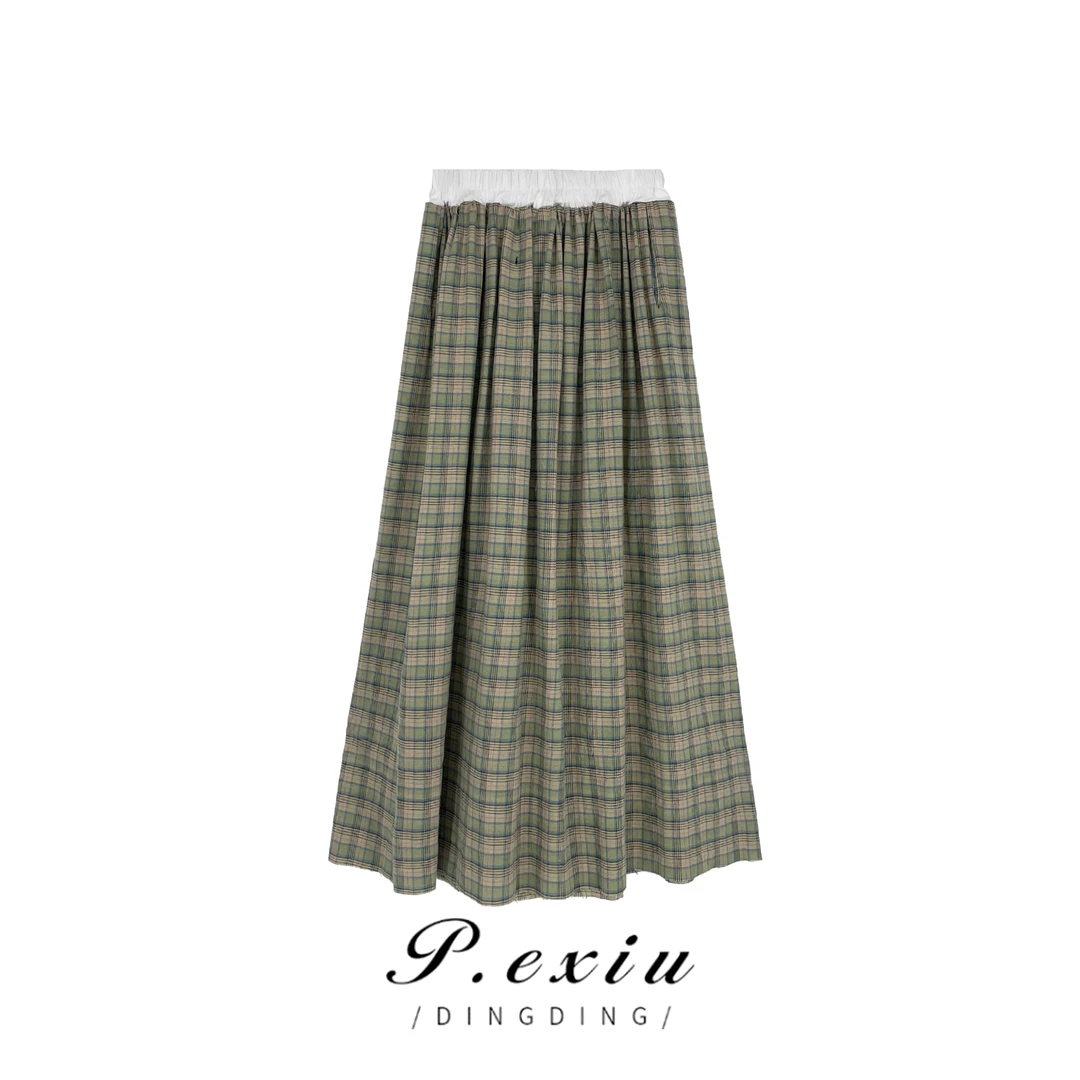 PanYiXiu/潘依绣韩系宽松休闲百搭减龄松紧腰半身裙 ZZ50329