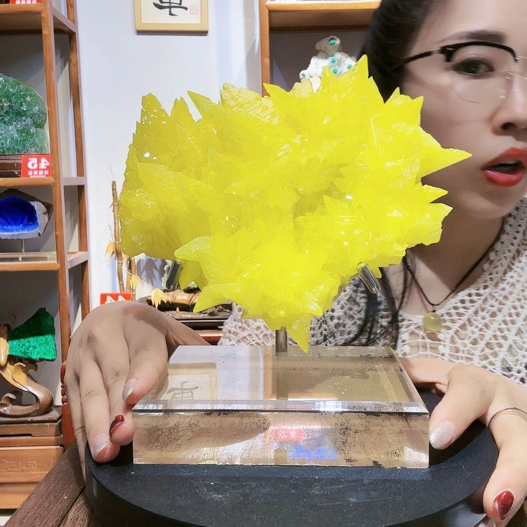 紫砂矿物晶体摆件