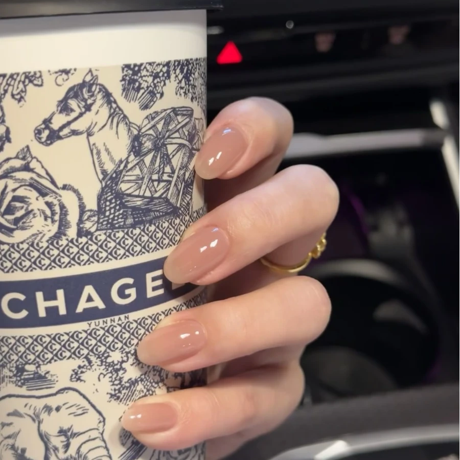 【甘露寺】甄嬛同款华妃穿戴美甲2024新款裸色温柔手工美甲贴片