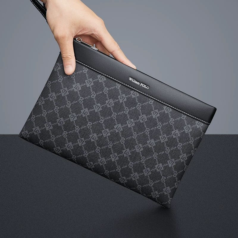英皇保罗男包高档手包男款奢侈品牌高端商务信封包名牌男士手拿包