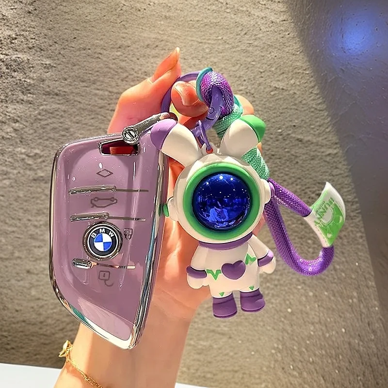 适用宝马5系钥匙套3系1系x1x3x5刀锋320li包530扣525汽车钥匙壳女