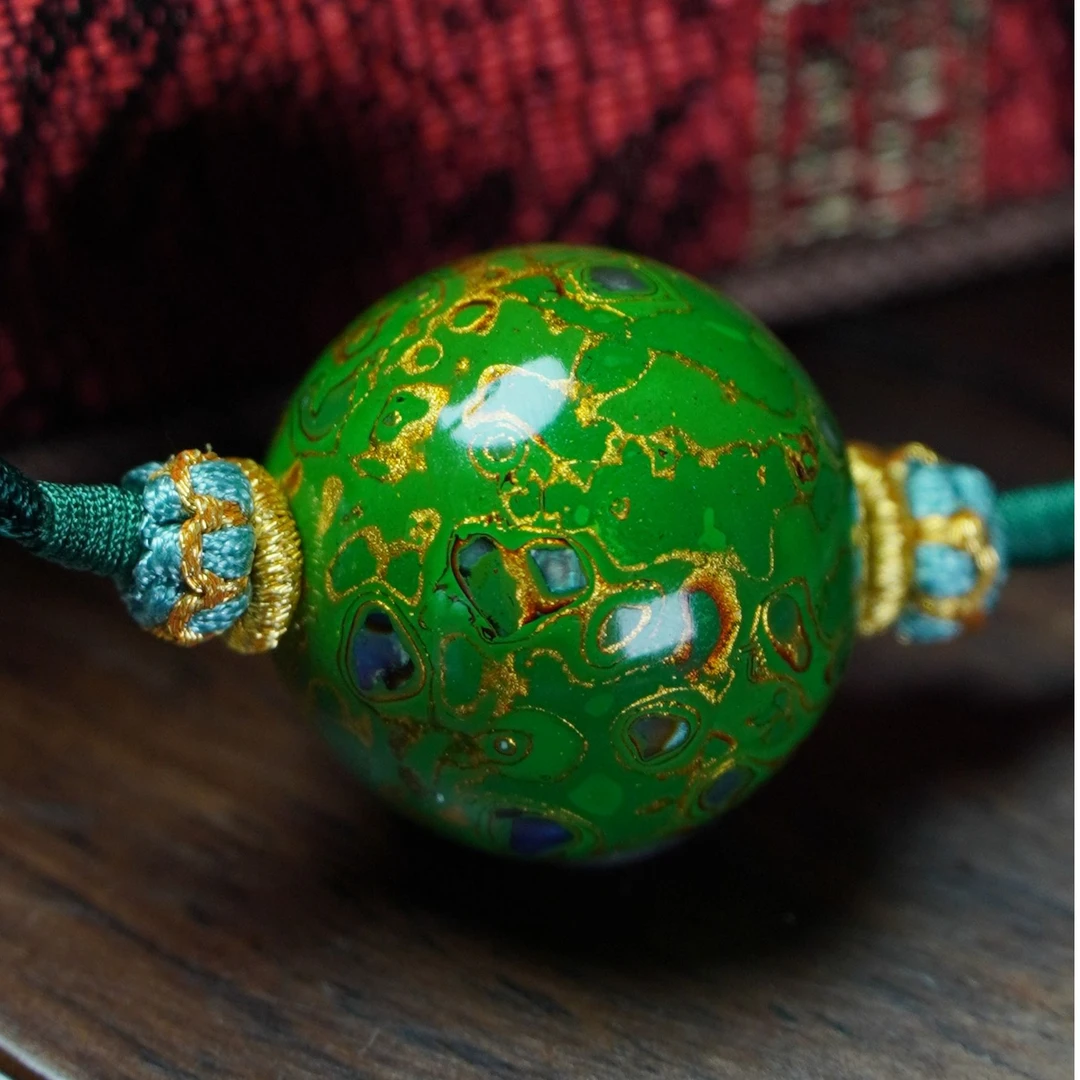 大漆珠 2.0螺钿镶嵌宝光绿色