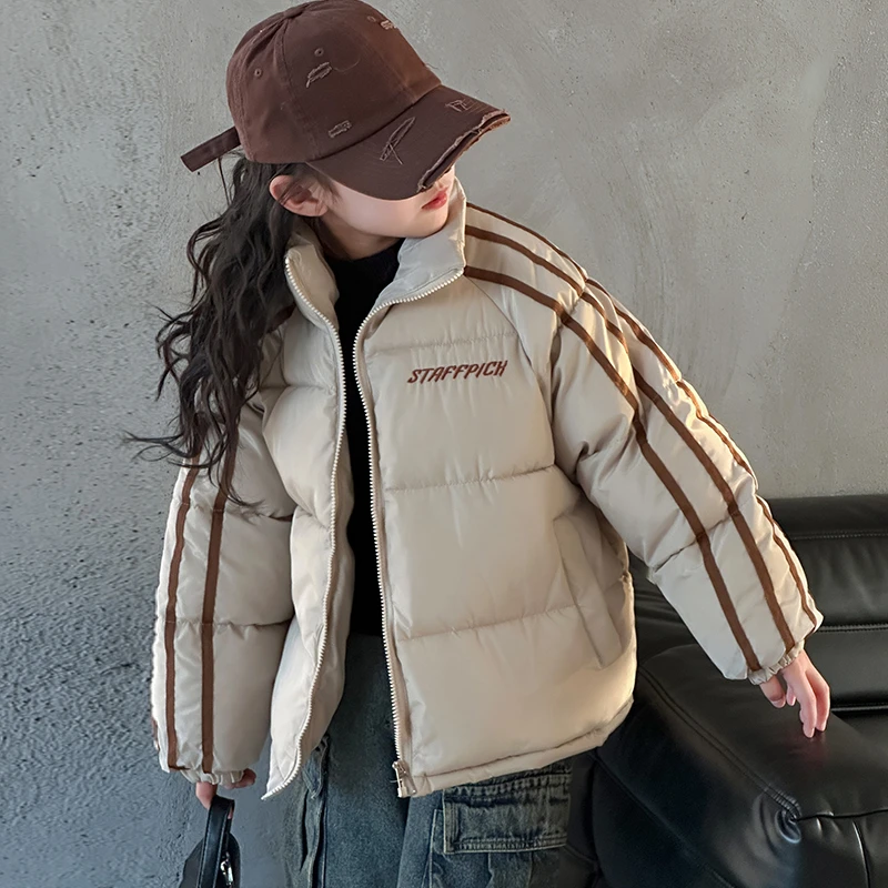 女童羽绒服外套冬季儿童洋气短款棉袄中大童加厚韩版6-12岁棉衣潮