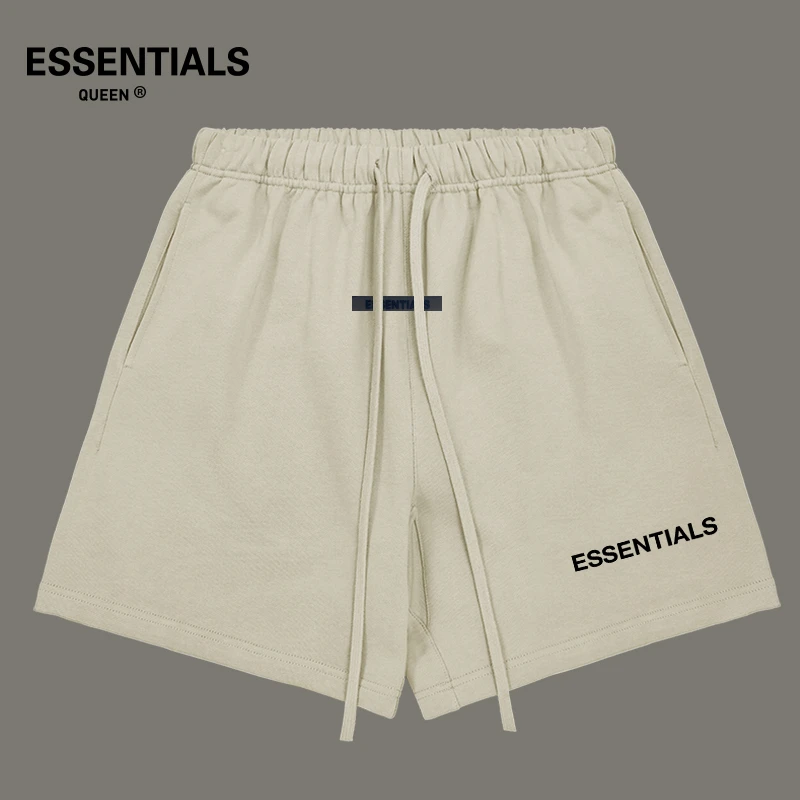 ESSENTIALS QUEEN正品短裤新款抽绳高街潮牌休闲运动五分短裤男女