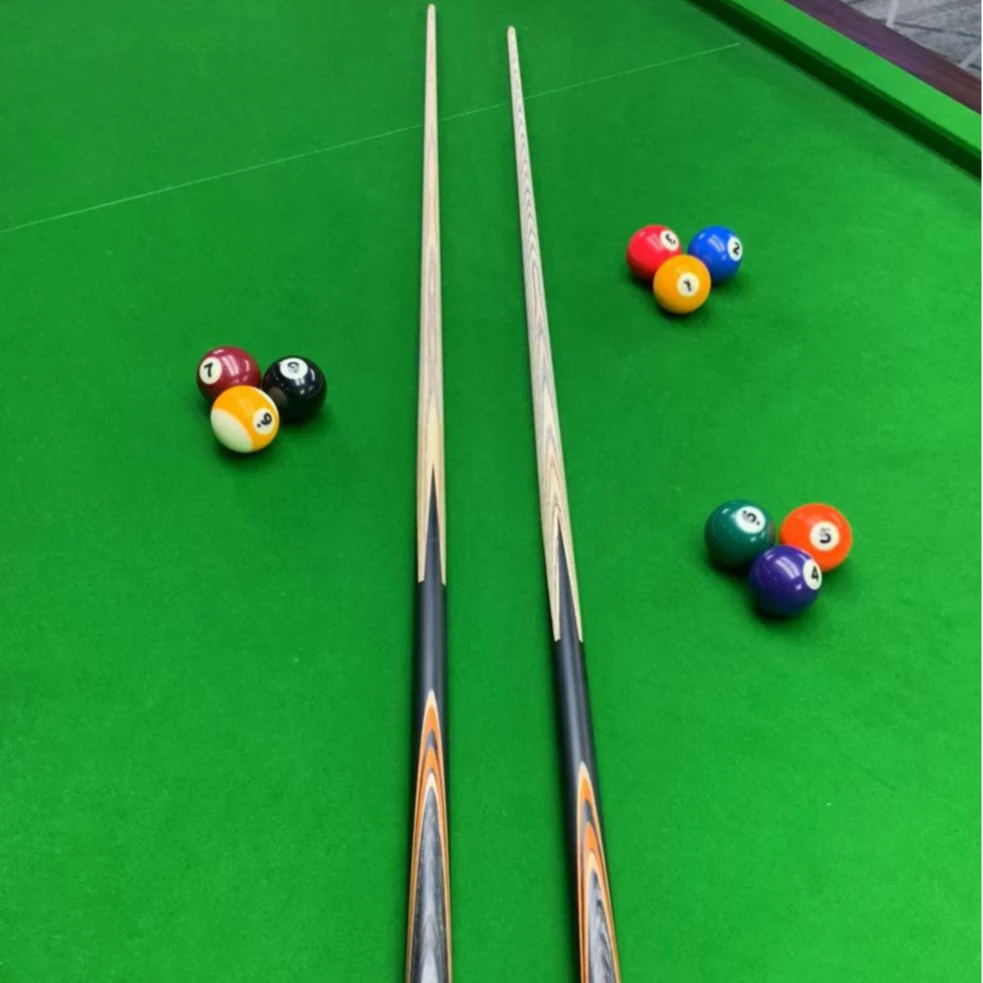 专业台球杆小头杆白蜡木一体通杆中式八球花式九球百元台球杆推荐