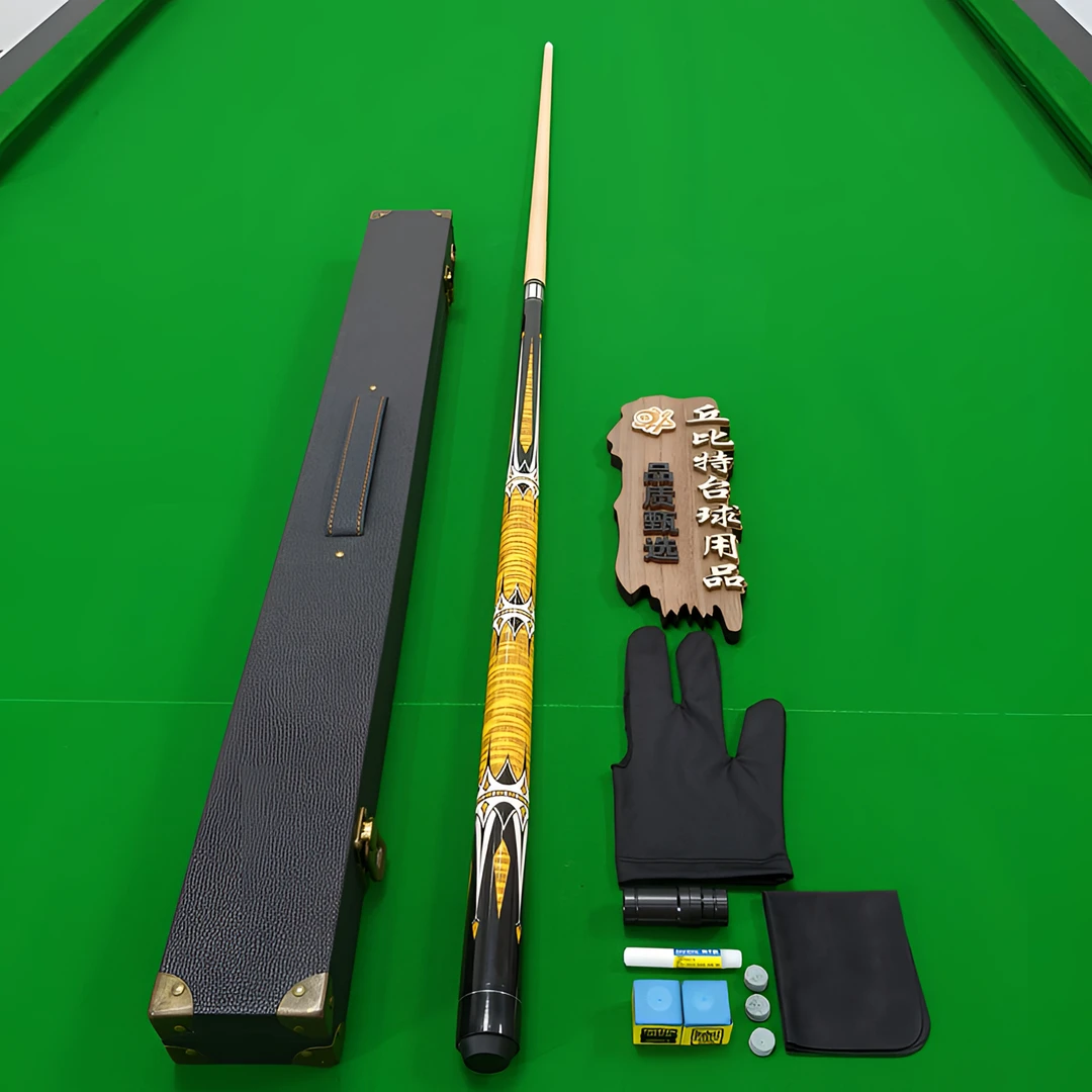 精品进口枫木台球杆1/2分体式中式黑八九球桌球杆斯诺克小头杆