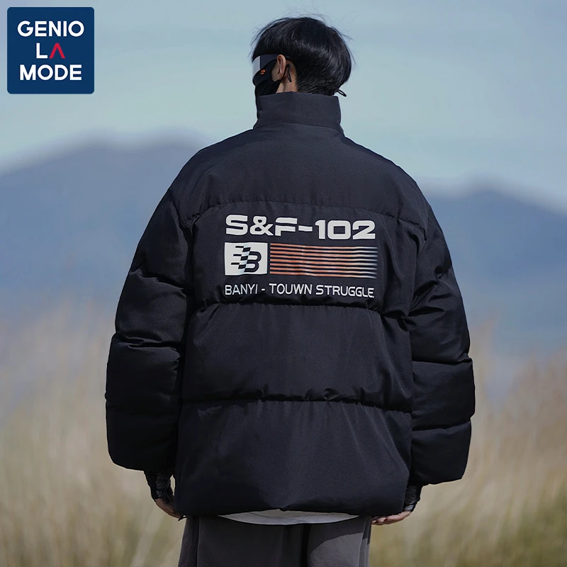 GENIO LAMODE棉服男士冬季潮流宽松立领棉衣加厚棉袄冬装休闲外套