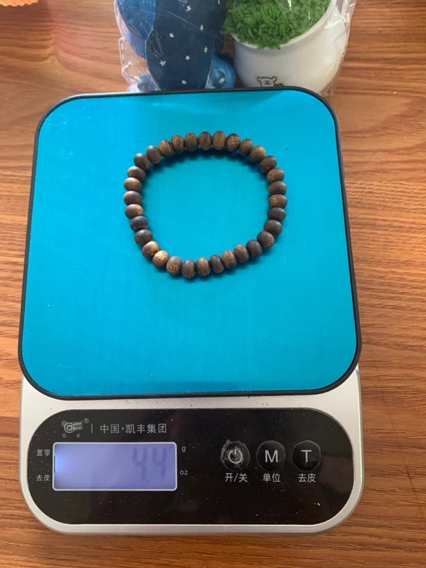 算盘珠手串颗颗保真沉香卡0.7重量约4.3至4.6克