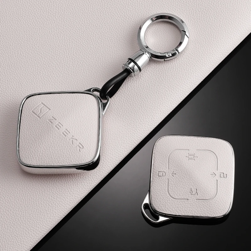 24款极氪001钥匙套007高档009极氪x指尖陀螺zeekr蓝牙遥控锁匙扣2