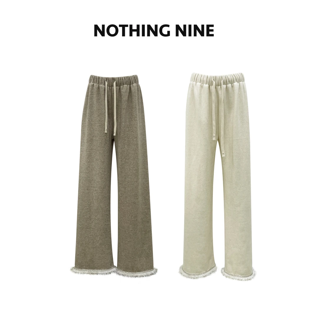 NOTHING NINE激流抽绳直筒裤