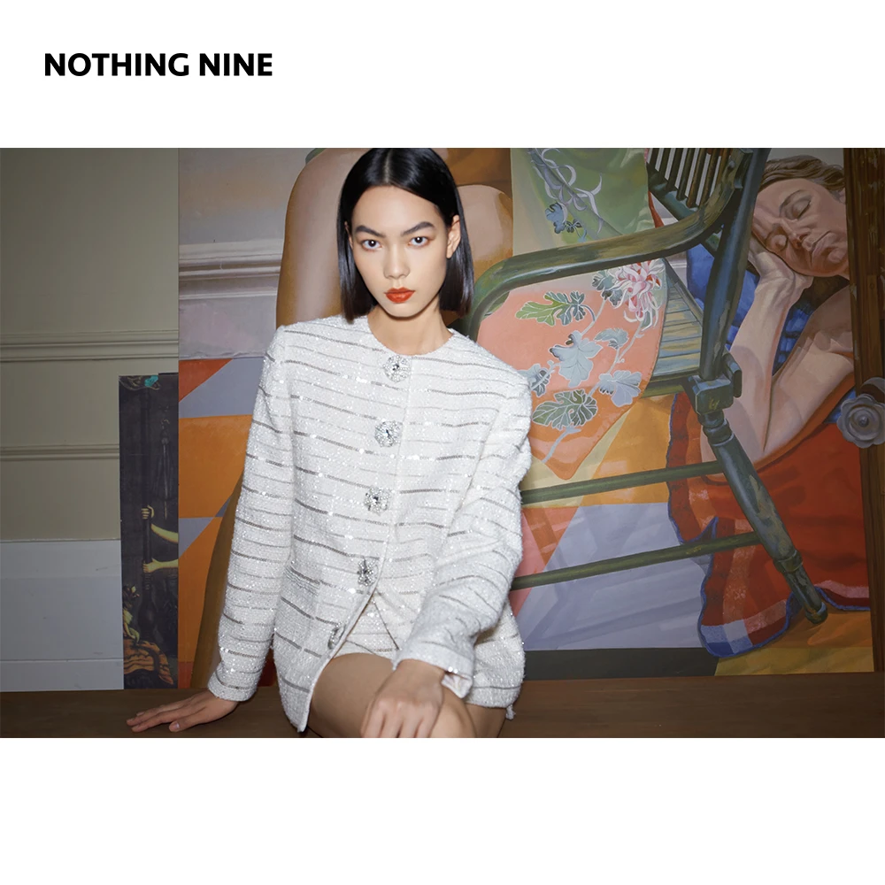 NOTHING NINE CANARY金丝上衣+短裤
