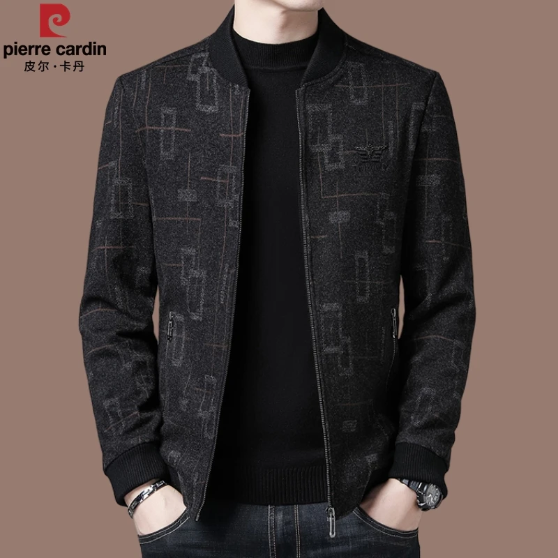 【国际大牌皮尔卡丹】高端男士外套立领夹克春秋休闲外衣服潮流男装
