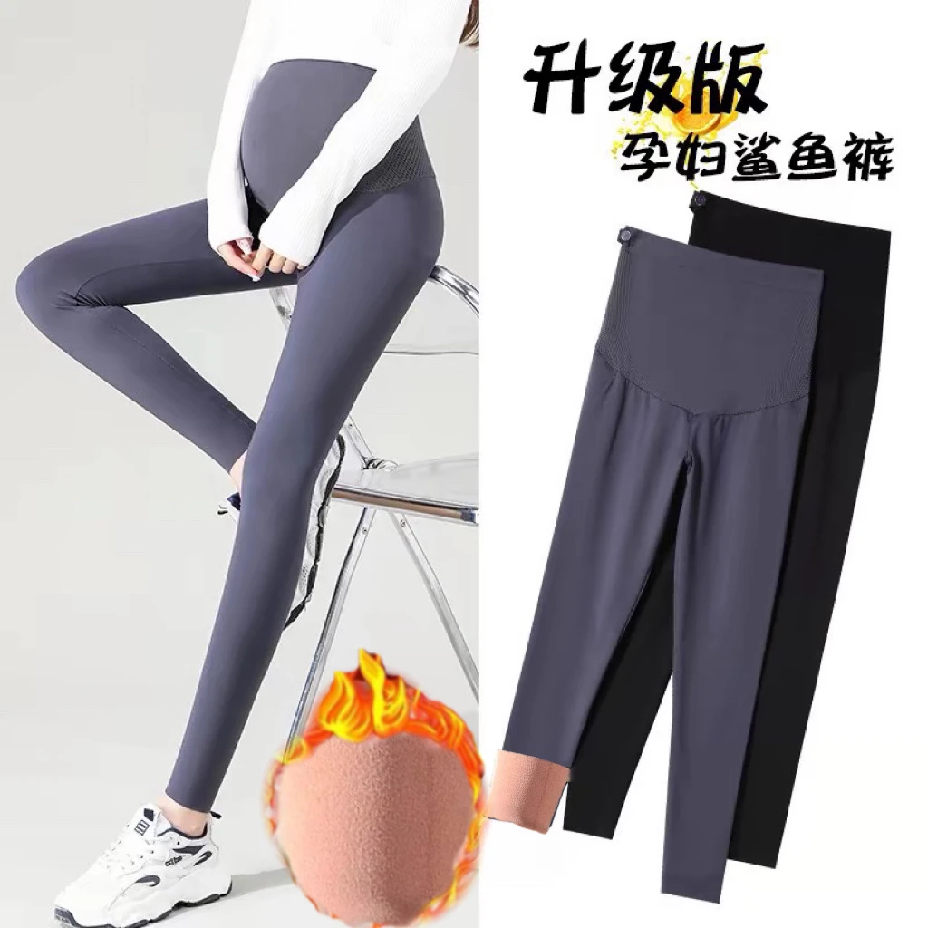 秋冬孕妇裤鲨鱼裤休闲时尚百搭芭比裤显瘦加绒保暖高腰小脚