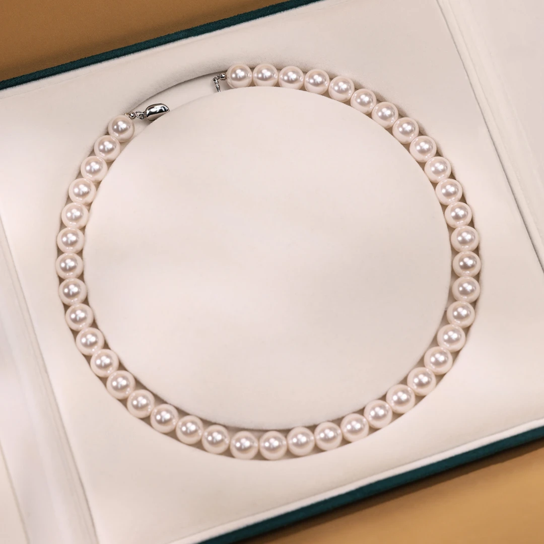 丽沁 吊坠925银 气质满串正圆珠珠项链女优雅复古颈链秋冬锁骨链