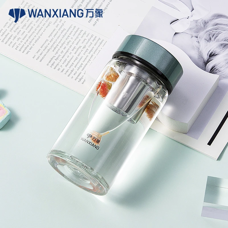 万象镜面玻璃杯小巧便携时尚随身杯简约透明水杯女士泡茶学生刻字