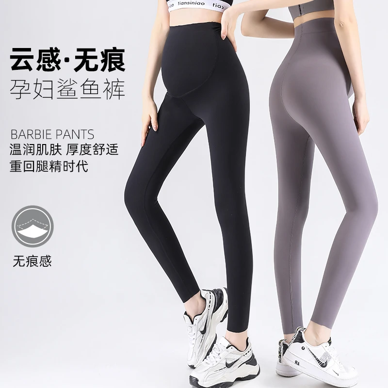 孕妇鲨鱼裤春夏款2024新款打底裤夏季瑜伽裤外穿芭比裤夏装