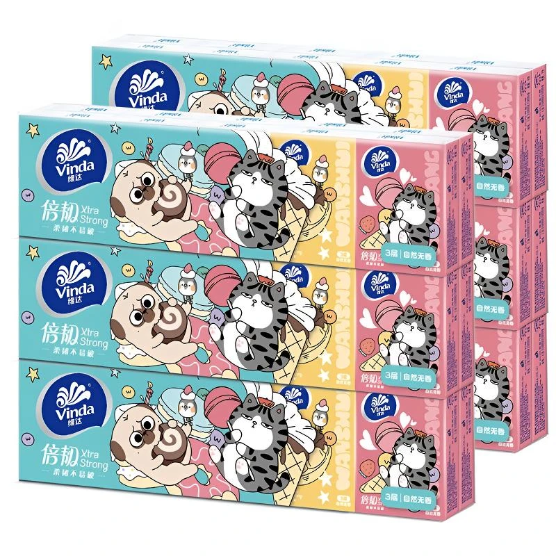 【个人单】纸巾对对碰欧气许 小包纸巾  手帕纸印花纸原生木浆便携