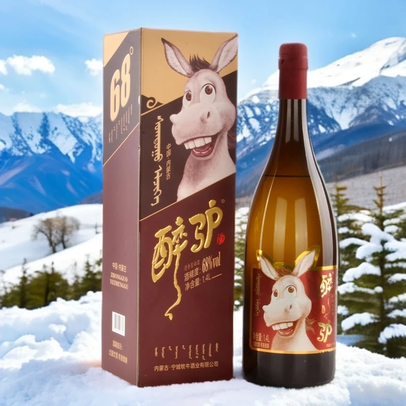 醉驴整箱装6瓶正宗内蒙特产源头精选纯粮酿造正品白酒68度1.4L