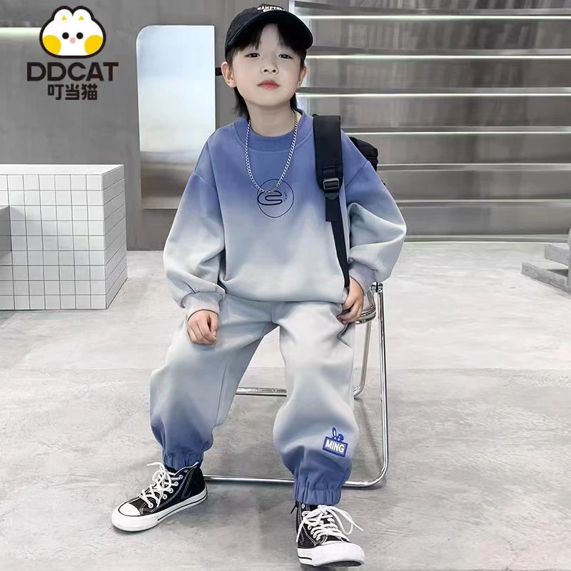 男童秋装套装2023新款儿童中大童秋季卫衣运动服春秋款潮帅气D88