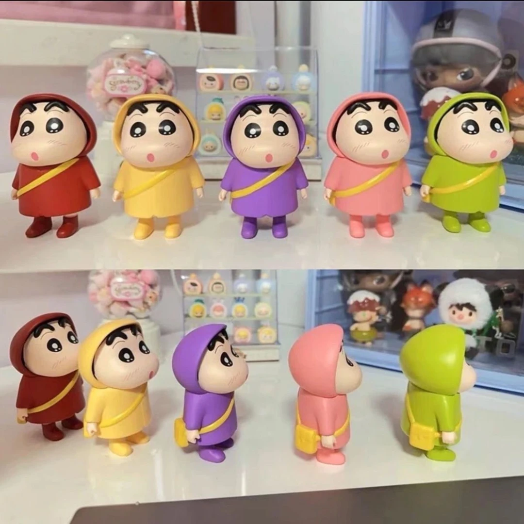 雨衣蜡笔小新手办桌面家居电视柜汽车摆件可爱治愈高级女生小礼物