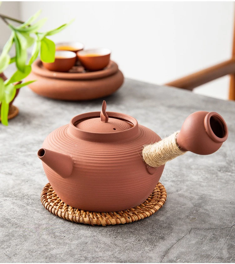 潮汕红泥手工拉胚薄胎砂铫壶碳炉烧水壶酒精电陶炉可用