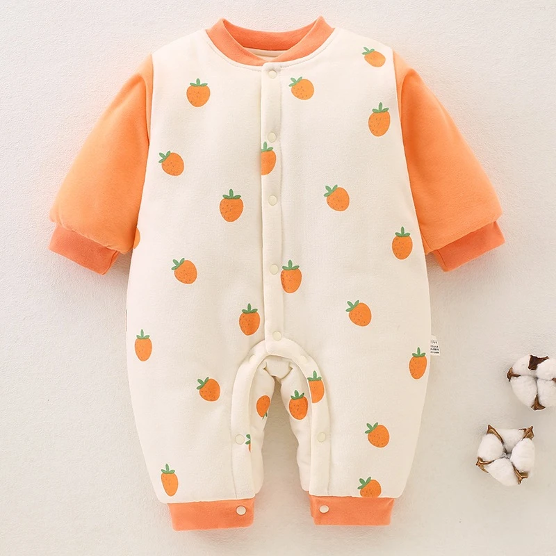 包屁衣冬季婴儿婴冬款【宝宝夹棉连体衣加绒服宝婴类保暖衣服爬服