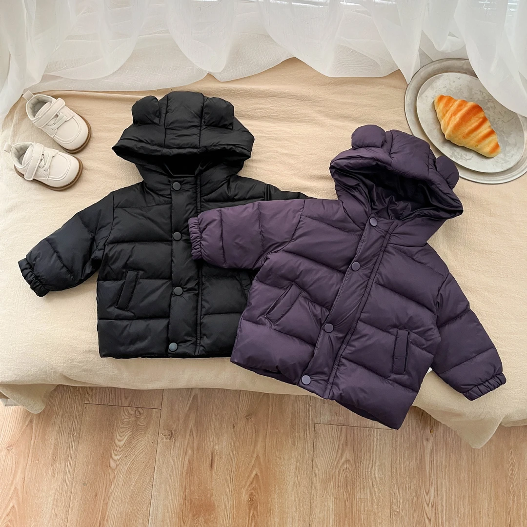 韩国童装男女宝宝白鸭绒防水保暖羽绒服儿童防寒轻薄棉服洋气外套