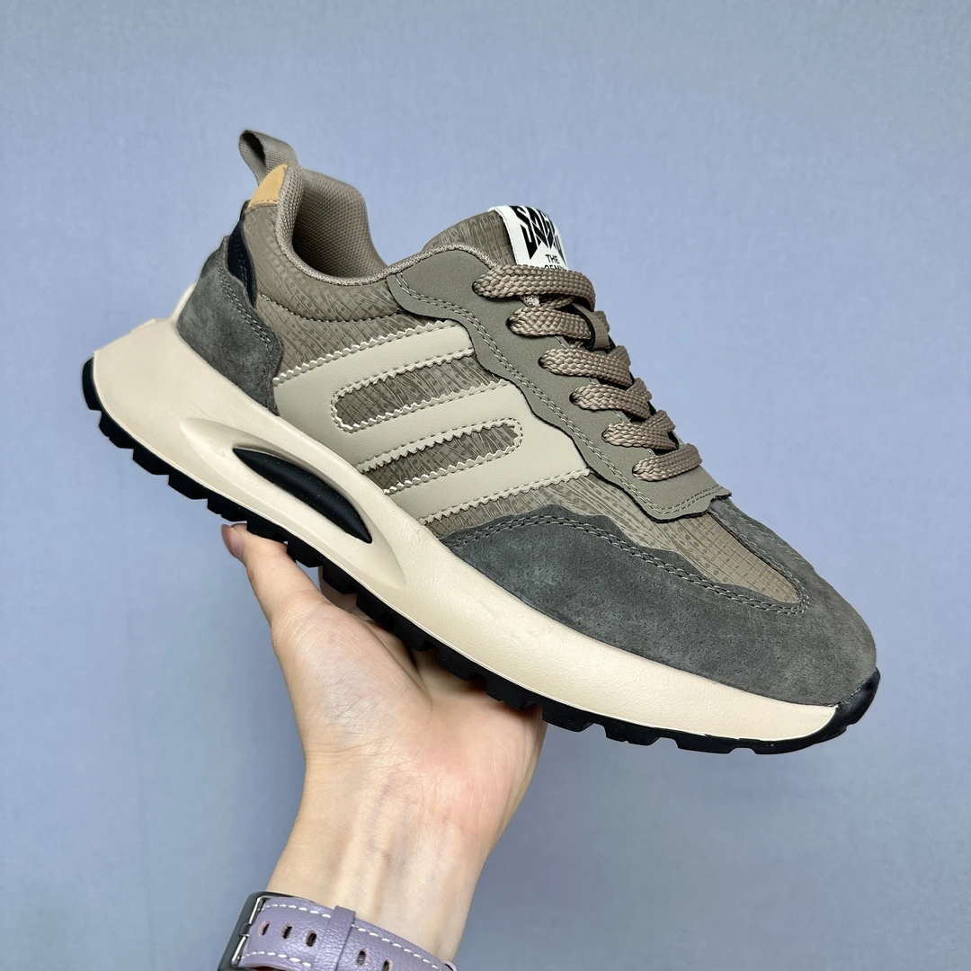 2024秋冬新款！男士皮面时尚休闲运动鞋轻底男 鞋百搭软底潮鞋潮流