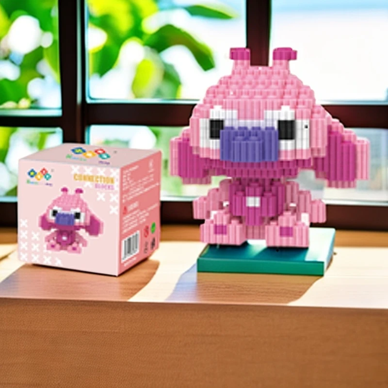 【直播福利】（拍一得三）史迪仔粉色迷你积木益智玩具女孩子小礼物