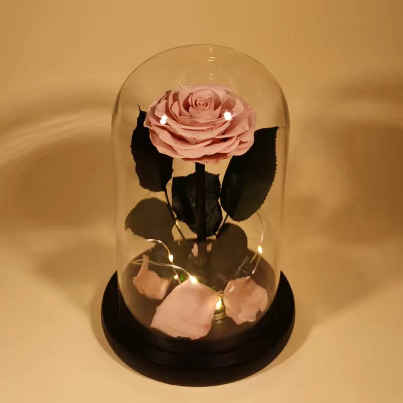 永生花真花红黑玫瑰花七夕情人节生日新婚礼物盒礼品送男女朋友