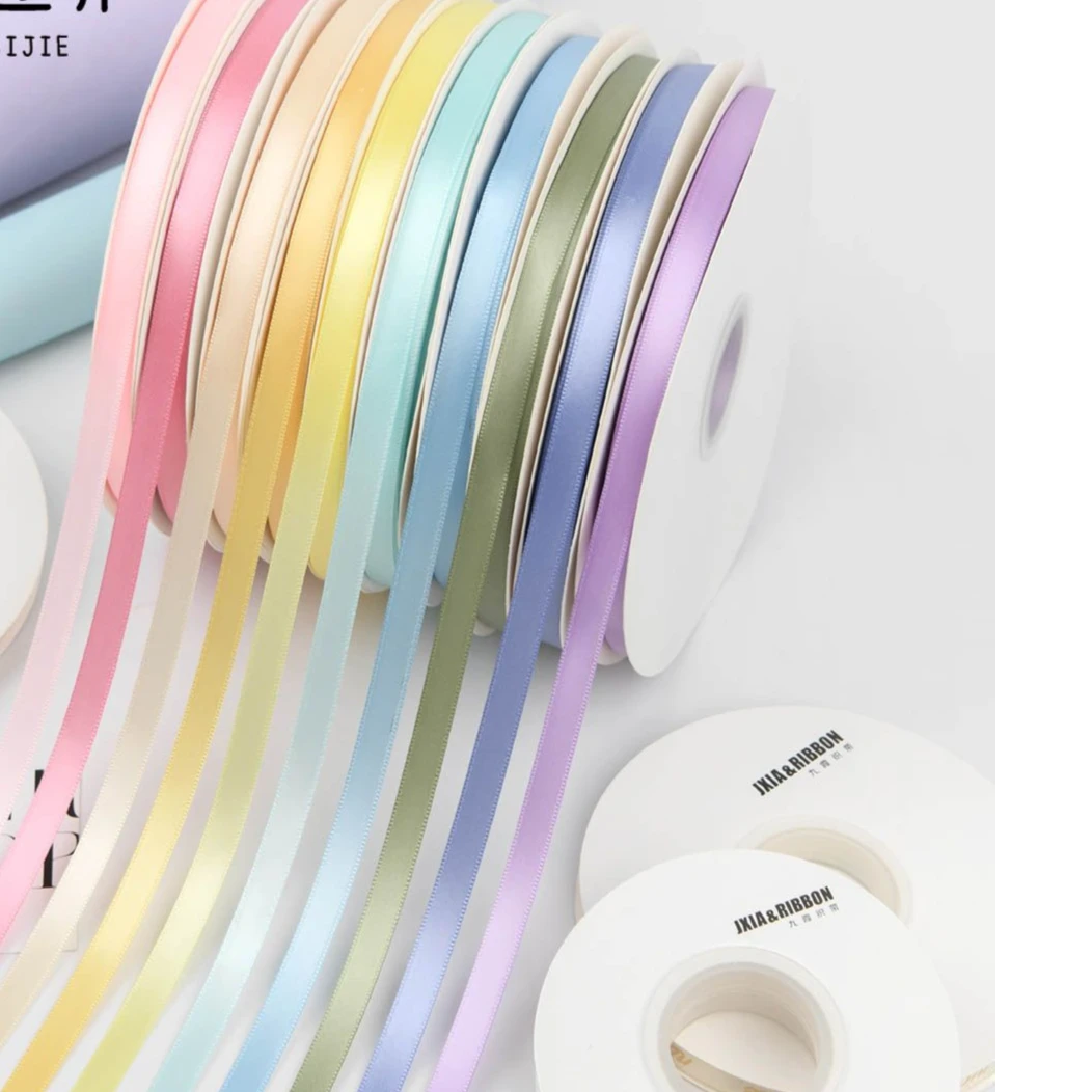 1.0cm纯色细丝带涤纶带鲜花礼物包装发饰烘焙蛋糕绸带花束彩带92m