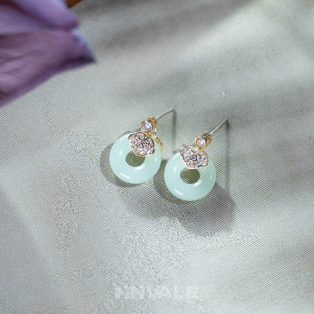 秘密山谷 925银耳饰 【燕婉】FL原创设计时尚（天然珠宝多样性发）