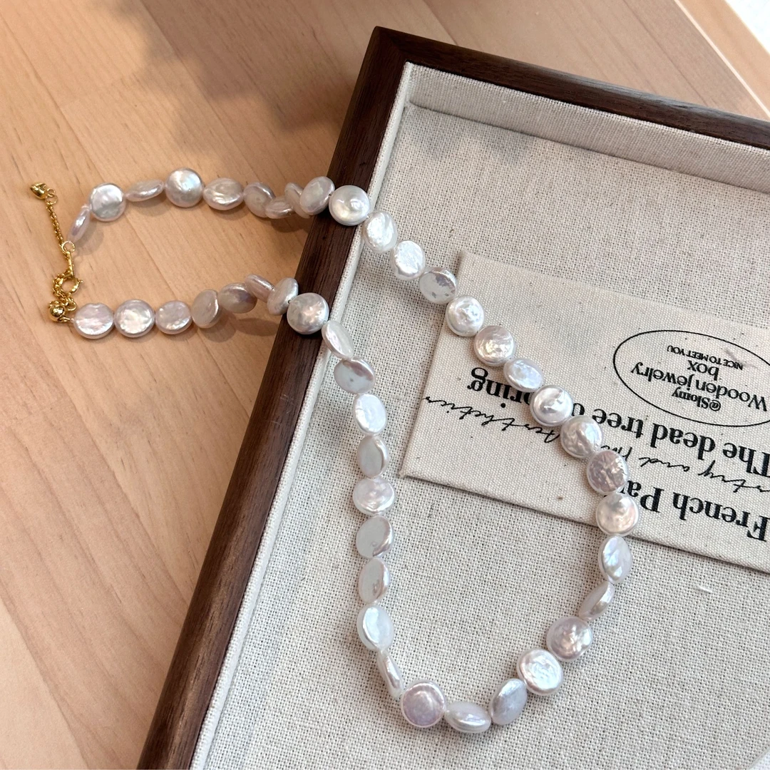 吊坠925银 【几何】秘密山谷原创设计款8-9mm时尚简约小众手工项链