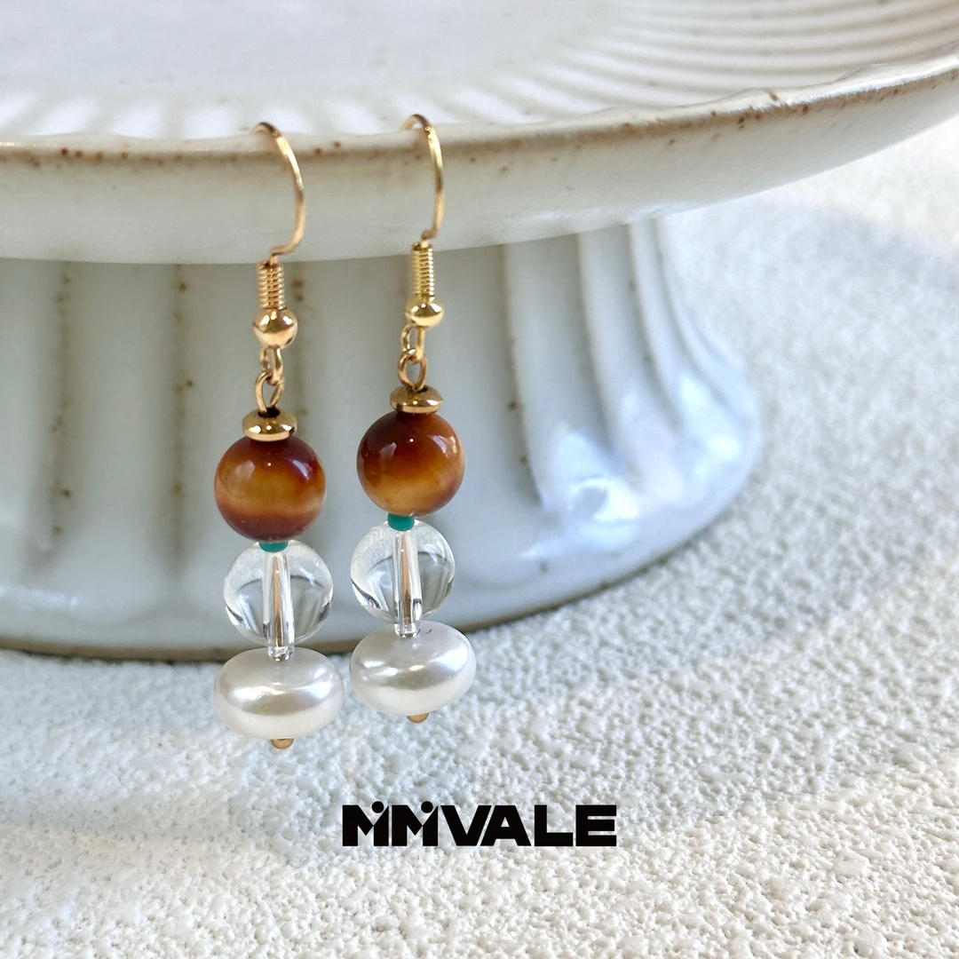 铜合金耳饰 【伽罗】秘密山谷原创设计百搭精致气质简约手工耳饰