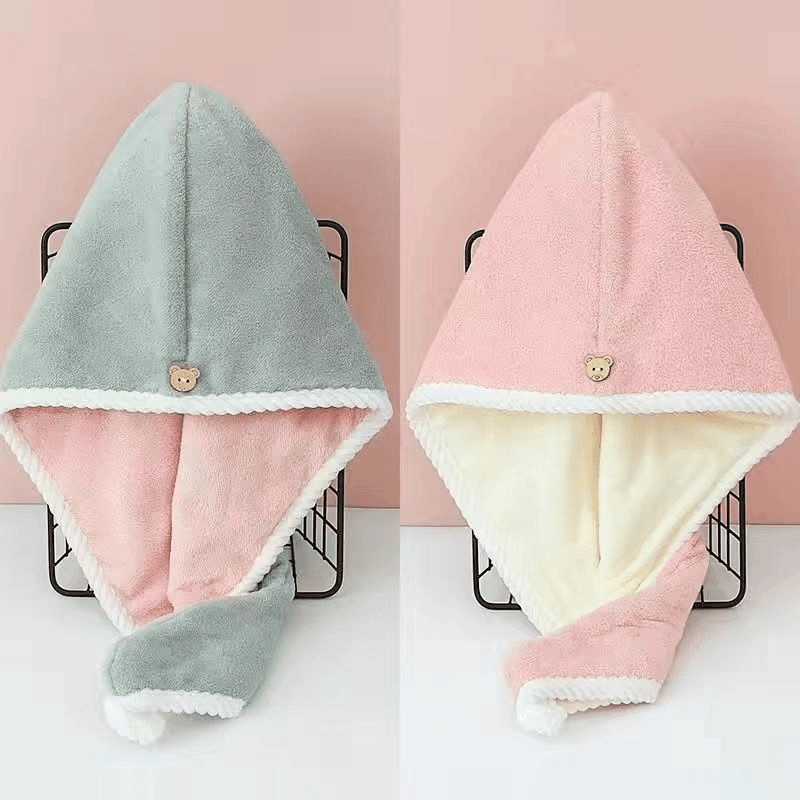 双层加厚干发帽速干吸水洗头帽子不掉毛包头巾干发帽加厚超厚浴帽