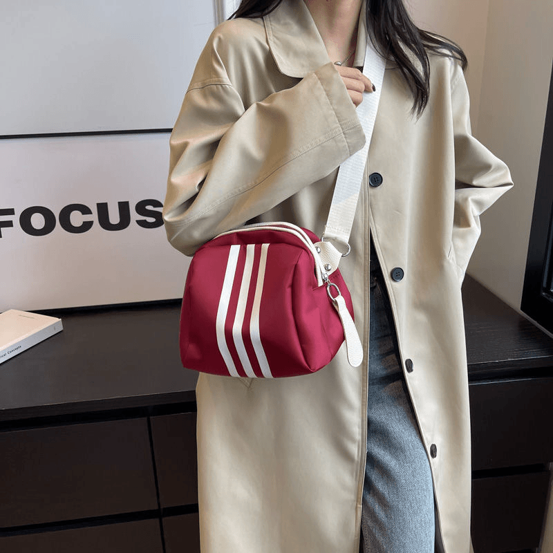 夏季休闲尼龙布包包女2024年新款小众贝壳包轻便百搭大容量斜挎包