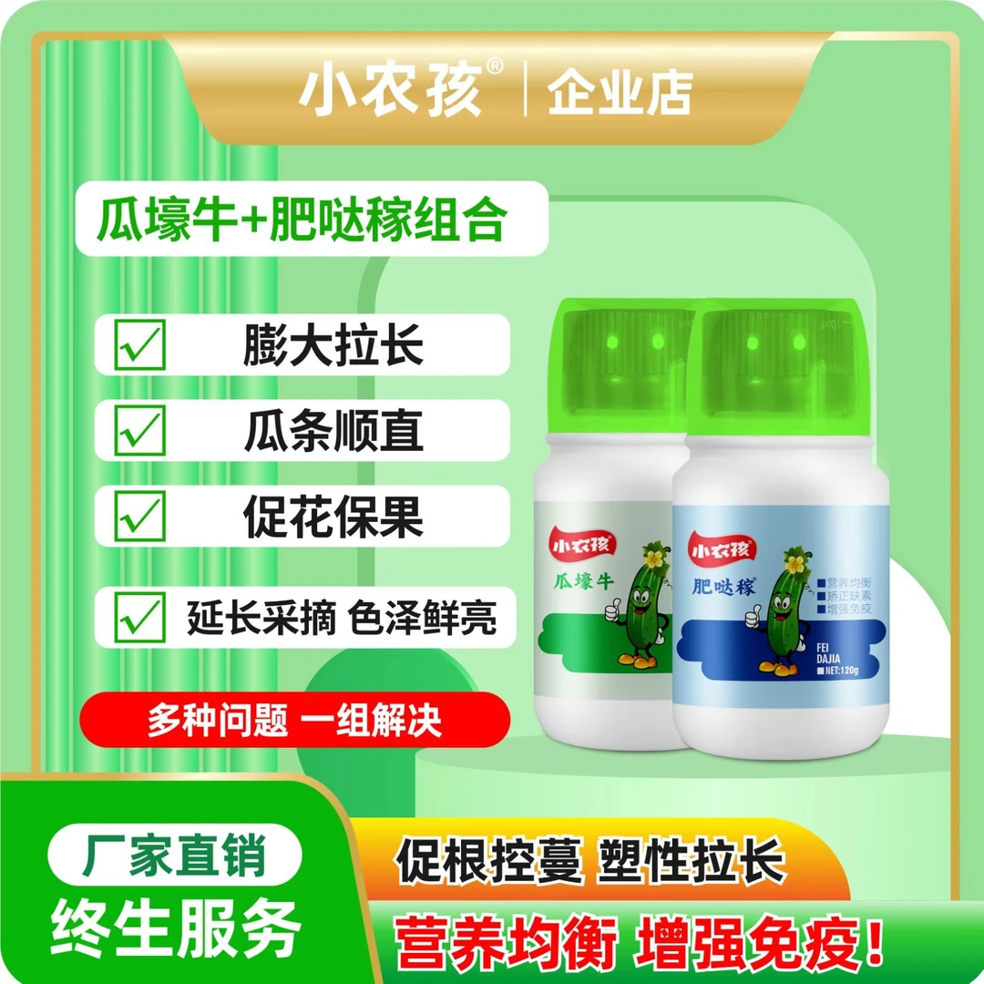 瓜壕牛黄瓜辣椒豆角茄子增产抗病组合膨大拉长增粗顺直高产叶面肥