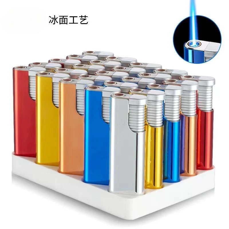铁壳防风直冲个性打火机创意蓝火定制刻字高档耐用私人订制定做