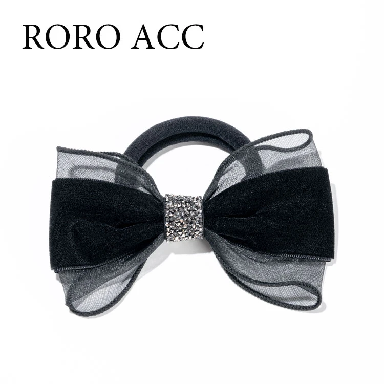 韩国气质法式发饰高级感轻奢头绳蝴蝶结发圈黑色时尚头饰头绳