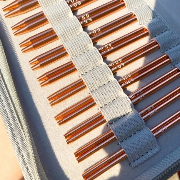 新款小金子可拆卸环形毛衣针13付套装